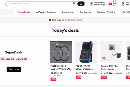 Nền tảng thương mại AliExpress bị Liên minh châu Âu phạt 550 triệu euro