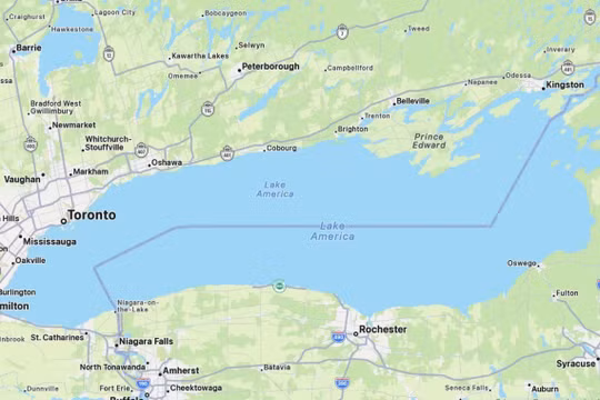 Apple Maps và Google Maps đổi tên Hồ Ontario thành "Hồ America" với người dùng Mỹ
