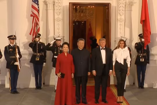Tổng thống Mỹ Donald Trump chủ trì tiệc tối cấp nhà nước đón Chủ tịch Trung Quốc Tập Cận Bình cùng dàn lãnh đạo công nghệ