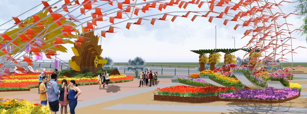 Phối cảnh 3D đường hoa Đà Nẵng