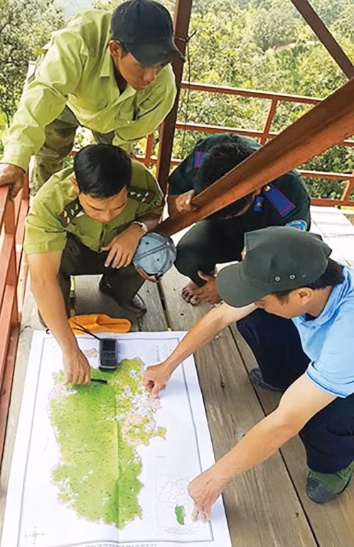 Đoàn nghiệm thu đi kiểm tra hiện trường thực tế.
