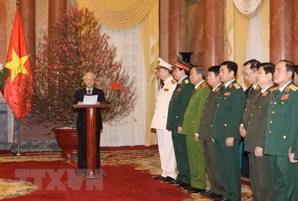 Tổng Bí thư, Chủ tịch nước Nguyễn Phú Trọng phát biểu tại buổi lễ. Ảnh: TTXVN