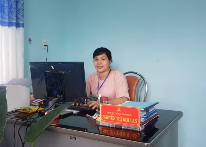 Bà Nguyễn Thị Kim Lan - Chủ tịch UBND phường Hương Hồ, thành phố Huế.