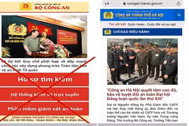 Phát hiện trang điện tử giả mạo Cổng Thông tin điện tử của Công an Hà Nội