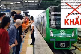 Bác bỏ thông tin "Hà Nội tìm khẩn người đi tàu Cát Linh - Hà Đông"