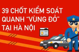 39 chốt kiểm soát quanh "vùng đỏ" tại Hà Nội