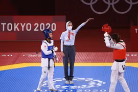 Vận động viên Kim Tuyền vào tứ kết môn taekwondo tại Olympic Tokyo