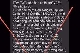 Thông tin về cuộc họp chiều 9/9 lan truyền trên mạng là giả