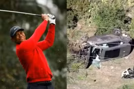 Tiger Woods lộ diện đội nạng, chân bó bột sau vụ tai nạn khủng khiếp