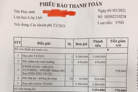 Hà Nội: Phụ huynh đề nghị Nhà trường làm rõ khoản thu tiền học trực tuyến