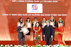 Dược phẩm Tâm Bình được vinh danh Top 5 Công ty Đông Dược uy tín 2020