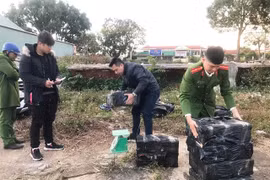 Phát hiện gần 200kg pháo lậu lớn trên bãi đất hoang