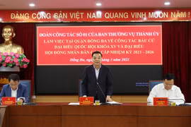 Chủ tịch Hà Nội kiểm tra công tác bầu cử đại biểu Quốc hội, HĐND quận Đống Đa