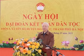 Tổng Bí thư Nguyễn Phú Trọng dự Ngày hội Đại đoàn kết toàn dân tộc
