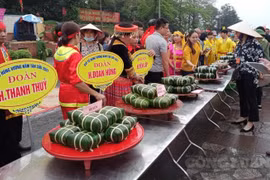 Phú Thọ: Rộn ràng Hội thi gói, nấu bánh chưng và giã bánh giầy lần thứ VIII