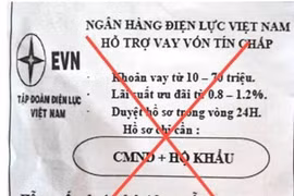 Tập đoàn Điện lực Việt Nam lên tiếng về tờ rơi cho vay tín chấp