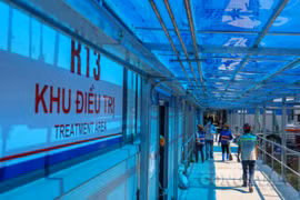 Cận cảnh bên trong Bệnh viện dã chiến Hoàng Mai với quy mô 500 giường điều trị bệnh nhân COVID-19
