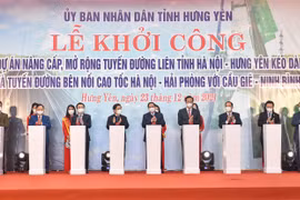 Thủ tướng Phạm Minh Chính dự lễ khởi công một số dự án hạ tầng chiến lược tại Hưng Yên