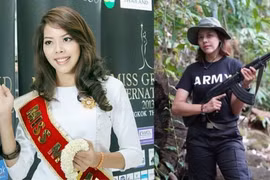 Cựu hoa hậu Myanmar cầm vũ khí chống lại quân đội