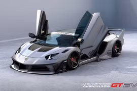 Lamborghini Aventador trông hầm hố hơn sau khi được trang bị gói độ của Liberty Walk