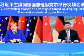Thủ tướng Đức Merkel điện đàm chia tay Chủ tịch Tập Cận Bình