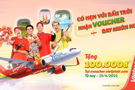 Có hẹn với bầu trời, nhận voucher bay muôn nơi cùng Vietjet