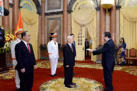 Đại sứ các nước đến trình Quốc thư lên Tổng Bí thư, Chủ tịch nước Nguyễn Phú Trọng