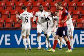 Tiền đạo Lukaku thi đấu thăng hoa trong màu áo ĐT Bỉ