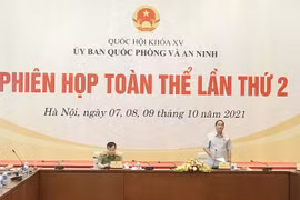 Phó Chủ tịch Quốc hội Trần Quang Phương chủ trì họp thẩm tra dự án Luật Cảnh sát cơ động