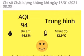 Hôm nay 18/1, Hà Nội có chất lượng không khí trung bình