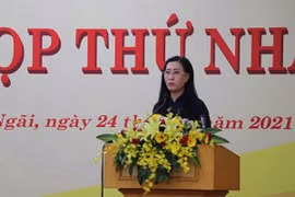 Bà Bùi Thị Quỳnh Vân tiếp tục được bầu làm Chủ tịch HĐND tỉnh Quảng Ngãi