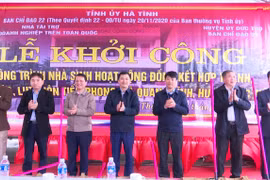 Hà Tĩnh: Khởi công xây dựng nhà văn hóa cộng đồng kết hợp tránh bão lũ đầu tiên