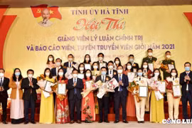 21 thí sinh đạt giải hội thi giảng viên lý luận chính trị, báo cáo viên, tuyên truyền viên giỏi Hà Tĩnh