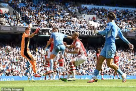 Man City giành chiến thắng 5-0 trước Arsenal ở Ngoại hạng Anh 2021/22