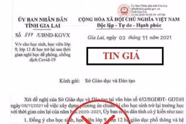 Xuất hiện văn bản giả mạo chỉ đạo của UBND tỉnh Gia Lai đăng trên mạng xã hội