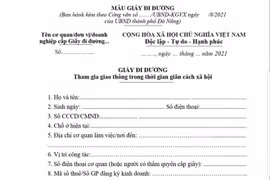 Đà Nẵng: Siết chặt quản lý, sử dụng giấy đi đường trong thời gian giãn cách xã hội