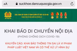 Bộ Công an ra mắt hệ thống kê khai Covid-19