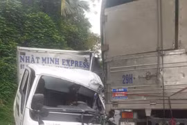 Bắc Kạn: Va chạm mạnh giữa 2 xe tải, quốc lộ 3 ùn tắc cục bộ