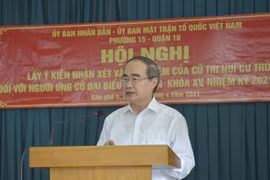 Cử tri nơi cư trú nhất trí cao giới thiệu ông Nguyễn Thiện Nhân ứng cử ĐBQH