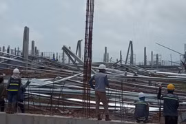 Làm rõ vụ đổ sập công trình Khu nhà xưởng dệt kim Texhong