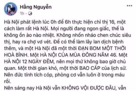 Nói người Sài Gòn "ăn cứu trợ từ cả nước", chủ một tài khoản Facebook bị mời làm việc
