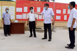 Lãnh đạo TP. Vĩnh Yên (Vĩnh Phúc) kiểm tra công tác chuẩn bị bầu cử tại phường Đồng Tâm, Hội Hợp