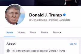 Facebook và Instagram mở lại tài khoản cho ông Trump