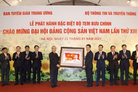 Phát hành đặc biệt bộ tem “Chào mừng Đại hội Đảng Cộng sản Việt Nam lần thứ XIII”
