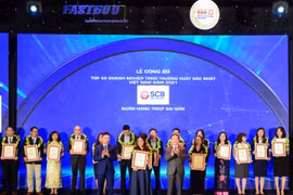 SCB vào Top 50 Doanh nghiệp tăng trưởng xuất sắc nhất Việt Nam 2021