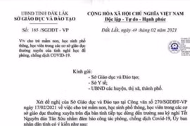 Đắk Lắk: Truy tìm đối tượng giả mạo công văn cho học sinh nghỉ học