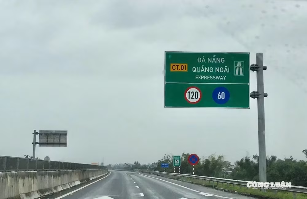 Phương tiện được phép di chuyển trở lại trên cao tốc Đà Nẵng - Quảng Ngãi. Ảnh: TL