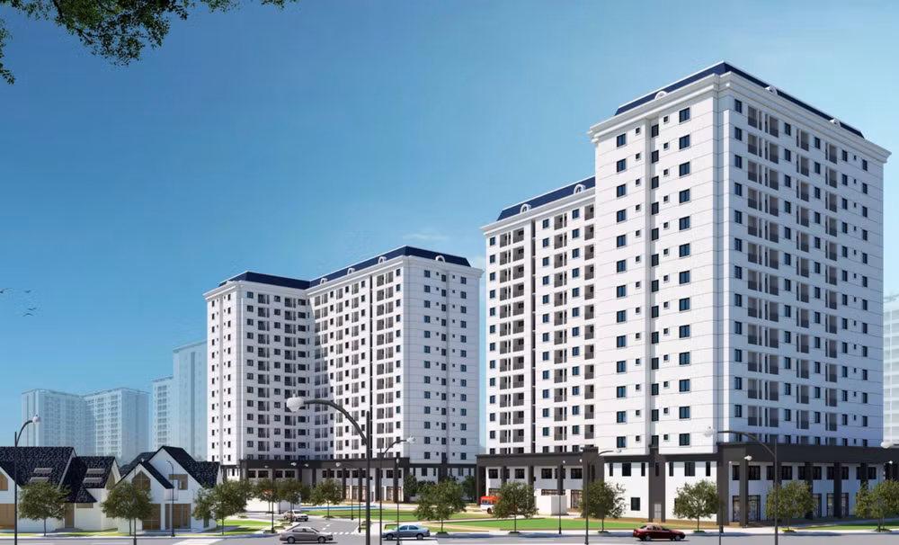 Phối cảnh Dự án đầu tư xây dựng nhà ở xã hội khu dân cư Phú Xuân. Ảnh: CĐT