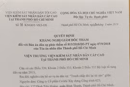 Tòa xử thiếu khách quan, VKSND cấp cao kháng nghị Giám đốc thẩm  