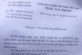 UBKT Tỉnh ủy Hải Dương vào cuộc vụ tố cáo sai phạm của lãnh đạo huyện Bình Giang